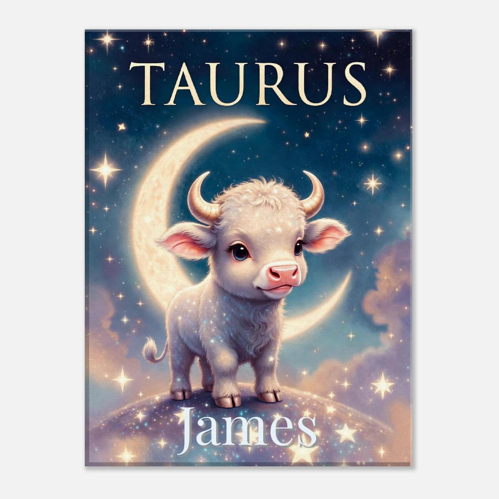 Taurus Personalized Zodiac Wall Art for Kids - KIDSROOM WALL ART