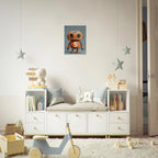 Vintage Orange Robot Canvas Wall Art - KIDSROOM WALL ART