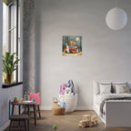 Woodland Storytime Canvas Wall Art for Kids - KIDSROOM WALL ART