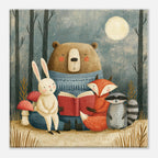 Woodland Storytime Canvas Wall Art for Kids - KIDSROOM WALL ART